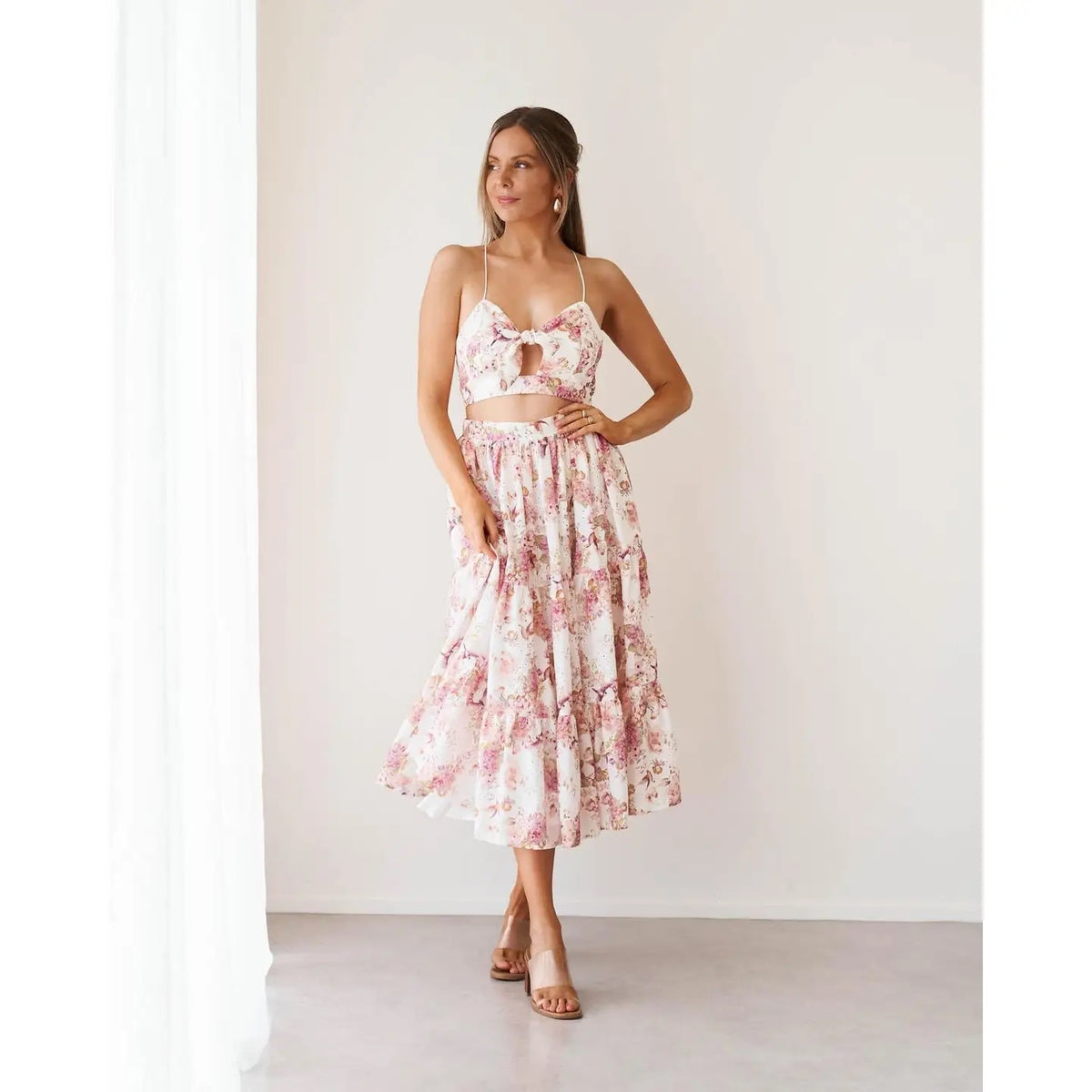 Jupe Hawaïenne Florale Blanche Pour Femme - Taille M - Marque Aileen - Occasion Très Bon état