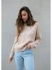 HIGH NECK KNITTED SWEATER - CREAM