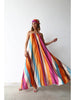 MULTICOLOR STRIPED LONG DRESS WITH CHAIN