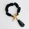 Chain Link Bangle Keychain | Boho Acrylic Black