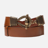 ANCHOR BUCKLE BELT - COGNAC