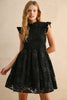 BLACK VELVET & LACE DRESS