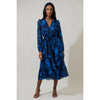 BLUFORD FLORAL KRISTEN MIDI DRESS