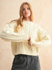 BRAID ON BACK CABLE SWEATER