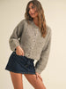 BUTTON FRONT SWEATER CARDIGAN - LATTE
