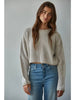 CREW NECK KNIT RIBBED SWEATER PULLOVER