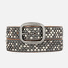 CASUAL STUDDED BELT WITH SILVER BUCKLE