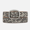 Casual Studded Belt With Silver Buckle