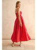 GINGHAM PRINT LONG DRESS