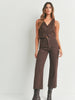 HIGH RISE UTILITY WIDE LEG - ESPRESSO