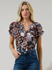JOURNEE FLORAL JEMMA RUFFLE TOP