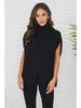 KNIT MOCK NECK PONCHO