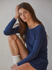 KNIT POINTELLE LONG SLEEVE TOP
