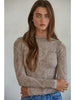 KNIT SEAMLESS MOCK NECK LONG SLEEVE TOP
