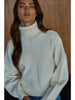 KNIT SEMI RIBBED TURTLENECK SWEATER