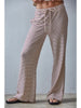 KNIT STRIPED FLARE PANTS