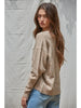 KNIT SWEATER WITH CONTRAST STITCHES