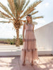 NIKKY LONG DRESS IN PLUM TULLE