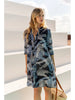 PALMA PRINTED SHIRT DRES IN SILK VISCOSE