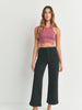 PATCH POCKET WIDE LEG - BLACK