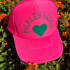 PICKLE BALLER NEON PINK/GREEN TRUCKER HAT