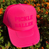 PICKLE BALLER NEON PINK TRUCKER HAT
