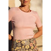 RIBBED & KNIT TOP - PINK