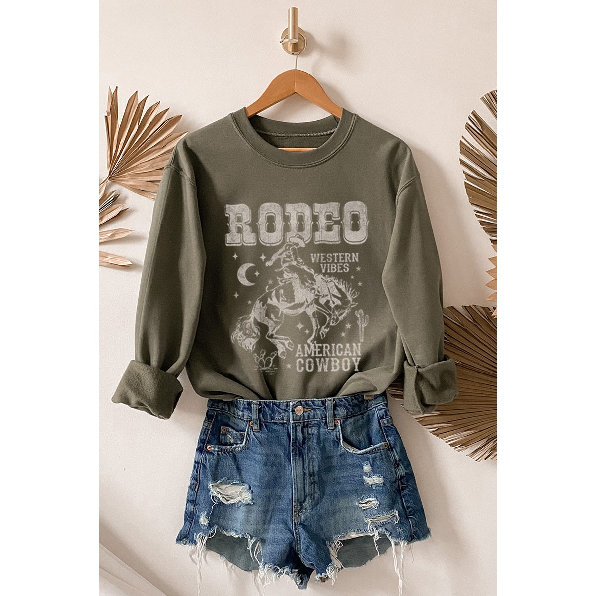 Sweat-shirt Femme Style Cowboy Patriotique - Motif Bottes Western Et Drapeau Américain - Pour Rodéo, Festivals