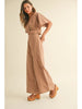 STRIPE PATTERN PANTS - STRAW/WHITE
