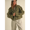 OLIVE SHERPA REVERSIBLE JACKET