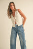 TIED FRONT KNITTED VEST