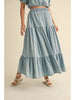 TIERED DENIM SKIRT
