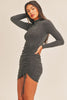 CINDY RUCHED MINI DRESS