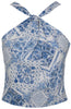 NADINE PATCHWORK HALTER TOP
