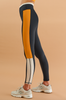 THE CONTRAST STRIPE HIGH WAISTED LEGGING - BLACK