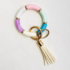 Tube Bracelet Bangle Keychain | Pastel Pink