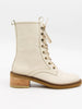 YUHUP COMBAT BOOTS - IVORY LEATHER